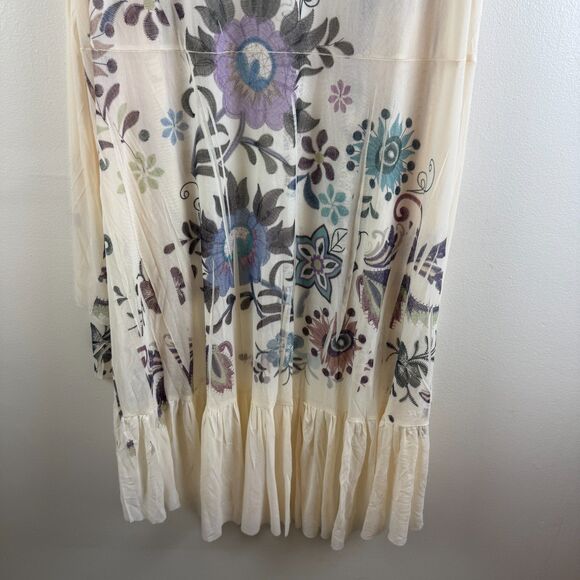 ORIGAMI Long Duster Cardigan Lace Boho Flowy Hippie Floral Western Fairy Size XL - Picture 10 of 13